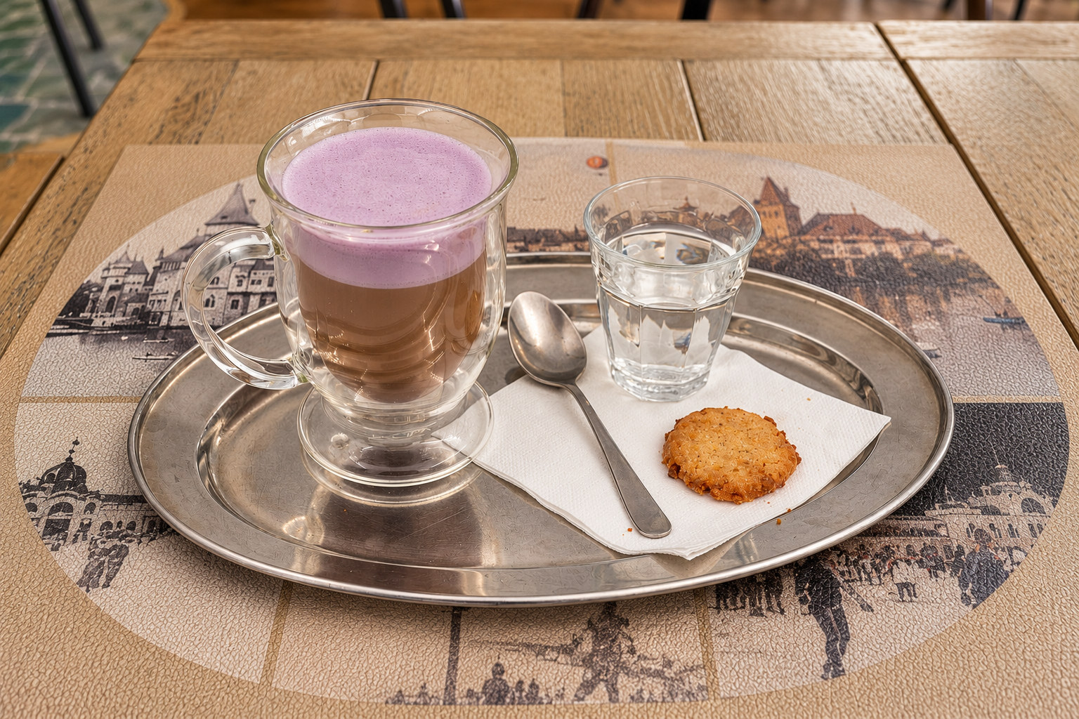Dirty ube latte